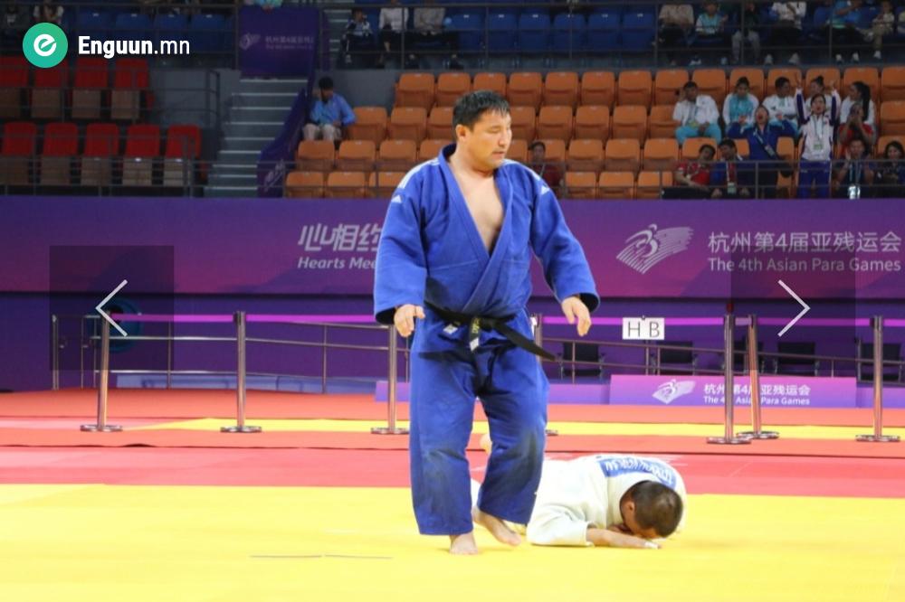 Жүдо бөхийн эрэгтэйчүүдийн +90 кг-ын жинд хүч үзсэн Монголын тамирчин, Азийн аварга Д.Ганбат алтан медаль хүртлээ